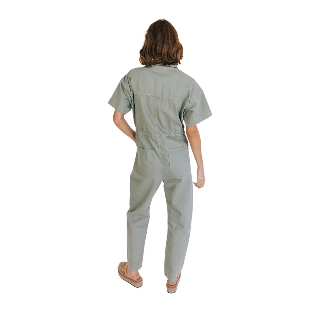 Free People Sage Green Utility Jumpsuit - Picture 5 of 9